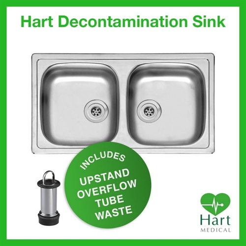 Hart Double Bowl Decontamination Sink